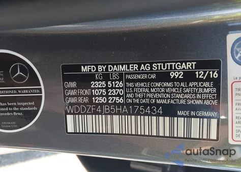 2017 Mercedes-Benz E 300 z USA, uszkodzony, nr VIN WDDZF4JB5HA175434